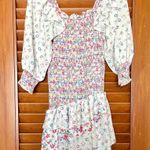Saks 5th Avenue NEW Saks 70/21 NWT Floral Smocked & Tiered Dress Pink White Floral Size M Photo 5