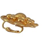 Vintage Sarah Coventry Gold Tone Clip On Flower Earrings Open Work Floral 1" Photo 2