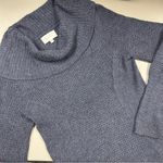 Angel Of The North Anthropologie Gray Blue Cowl Neck Sweater Long Sleeve Top Med Photo 1