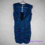 New! AllSaints Hali Tamora Dress Royal Blue Snakeskin Animal Print ruched,‎ 6 Photo 9