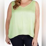 Maree Pour TOI Womens Double V Neck Silk Tank Light Green size 22 Photo 0