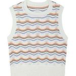 Frye  Salt Breeze Combo Sweater Vest Crocheted Stitch Size Large Photo 0