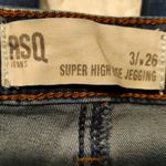 RSQ Women's Denim Blue  High Rise Button Fly Jeggings Size 3/w 26 GUC #3297 Photo 5
