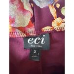 ECI Floral Pencil Skirt Elegant Career Party Maroon Print S Photo 3