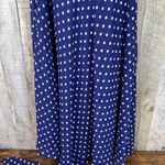 Ombre Size 8 Sleeveless Halter Dress Blue White Polka Dots Padded Bra Ru… Photo 5