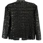 FA Chatta Vintage Sequin Jacket L Black Evening Cocktail Glam USA Union Made Size L Photo 2