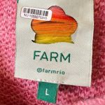 Farm Rio  Pink Hearts Sequin Sweater Size Large Pink Red Valentines Day Heart Photo 11