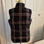 Charter Club  Plaid Puffer Vest Black, Gray, & Pink with Zip Pockets Size Large Photo 5