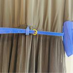 Alyx Limited Blue & Black SheerDress Belt Waist Button Back Size 6 Photo 2