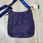 Baggallini  Crossbody Bag Purse Navy Blue Red Pattern Zip Pockets Photo 2