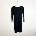 Marine layer Lexi Rib Long Sleeve Midi Dress Black Medium Photo 5