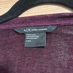 Armani Exchange  burgundy asymmetrical long sleeve top size large women’s Photo 2