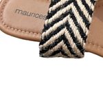 Maurice's Chelsea Black Striped Weave Strap Sandals Photo 5