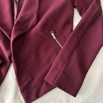 H&M Maroon Casual Blazer With Zipper Pocket Detail Photo 2