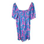 Lilly Pulitzer  Delaney Dress Cumulus Blue Mini Baby Doll Dress Size 12 Photo 1
