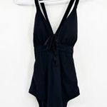 Skinny Dippers Black Wave Length Lace Up One Piece Swimsuit Size Small NWOT Photo 2