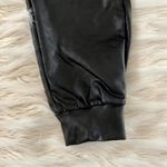Olivaceous Black Faux Leather Straight Leg Jogger Pants Sz S Photo 50