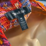 Modcloth  Taking a Tropical Twirl Babydoll Orange Psychedelic 60’s Dress MED NWT Photo 2