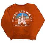 Disney Vintage Sty Disneyland Walt  Classic Crewneck  Sweatshirt Orange adult Xs Photo 1