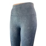 Verish Alltension Blue Gray Ribbed Flare Activewear Yoga Leggings Pants Sz XS/S Photo 2