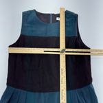 OF MERCER Dress Womens Size 10 Blue Green Black Color Block Pleated Photo 4