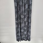 Fresh Produce Maxi Tank Dress Womens M Black Gray Floral Smocked Sleeveless USA Photo 2