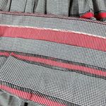 Vintage Womens Woven Gingham Skirt 2XS Black Red Check Thread Detail Handmade Size XXS Photo 12