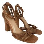 JLO by Jennifer Lopez Women's 7.5 Emilie Ankle Strappy Braided High Heels Sandal Tan Photo 1