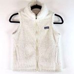 Patagonia Girls Vest White Los Gatos Full Zip Fleece Sleeveless Outdoor Medium Photo 0