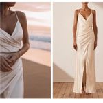 Shona joy  La Lune crossed draped maxi Cream dress Photo 1