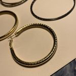 Lot Of 3 Women’s Costume Earrings Pierced Hoop 2 Silver Tone 1 Black Mix Photo 8