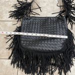 Faux Suede Fringe Rhinestone black Shoulder Bag boho tassels purse tote Photo 5