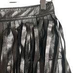 ALLSAINTS Aisha Silver Metallic Fringe Leather Mini Skirt Size 2 Photo 7