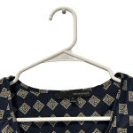 Harvé Benard Harve Bernard Navy Blue and Tan Women’s Blouse Size Large Photo 3