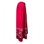 Susan Bristol Vintage 90s Red Corduroy Grannycore Boho Patchwork Quilt Skirt Photo 4