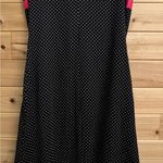Heart Moon Star Y2K Size Medium Strapless Black White Polka Dot Midi Dress Photo 7