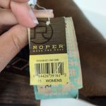 ROPER Brown Sedona Ankle Boots Aztec Heel Snip Toe Faux Leather Women's 11 Photo 7