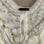 Free People Womens White Love Her Lace Textured Keyhole Boho Indie Hippie Sz M Photo 4