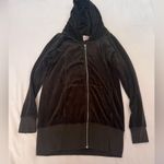 Juicy Couture Dark Brown Velvet Hoodie Jacket Photo 0