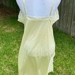 Vintage candlelight cream lace trim midi length adjustable strap slip dress. M. Size M Photo 2
