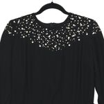 Modest Formal Black Dress with Pearl Details Size Large Photo 5