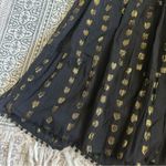 Sea New York Laura Metallic Fil Coupe Smocked Dress In Black Size 0 Photo 4