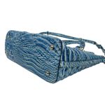 Brahmin Mini Asher Tote Satchel Bag Melbourne Cerulean Blue Croc Embossed Photo 4