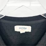 Anthropologie  Porridge Textured Puff Sleeve Sweatshirt S‎ Black Photo 4