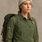 Columbia Omni-Shade Sun Protection Button Up Shirt L Olive Green Gorpcore Scandi Photo 0