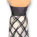 White House | Black Market Dress Black White Printed Strapless Fold Silk Mini 10 Photo 1