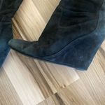 Via Spiga Women's Black Suede Leather Knee High Wedge Boots Size 9M Photo 4