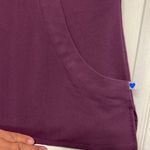 Nurse Mates  Lauren Wine Mock Wrap Hospital Doctor Nurse Medical Scrub Size Small Photo 2