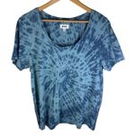 Pact ‎ Women's T-Shirt Large Blue Tie Dye Organic Cotton Short Sleeve Top Boho Photo 0