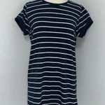 Lulus  Womens T-Shirt Dress Size M Blue White Striped Casual Cotton Stretch Photo 1